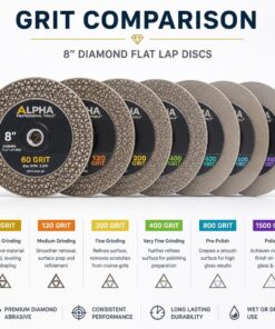 8 inch 60 grit diamond flat lap disc